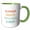 Green/White, variant on 3drose, Text of Summer Nights Bonfires and Beer, 15oz Two-tone Red Mug