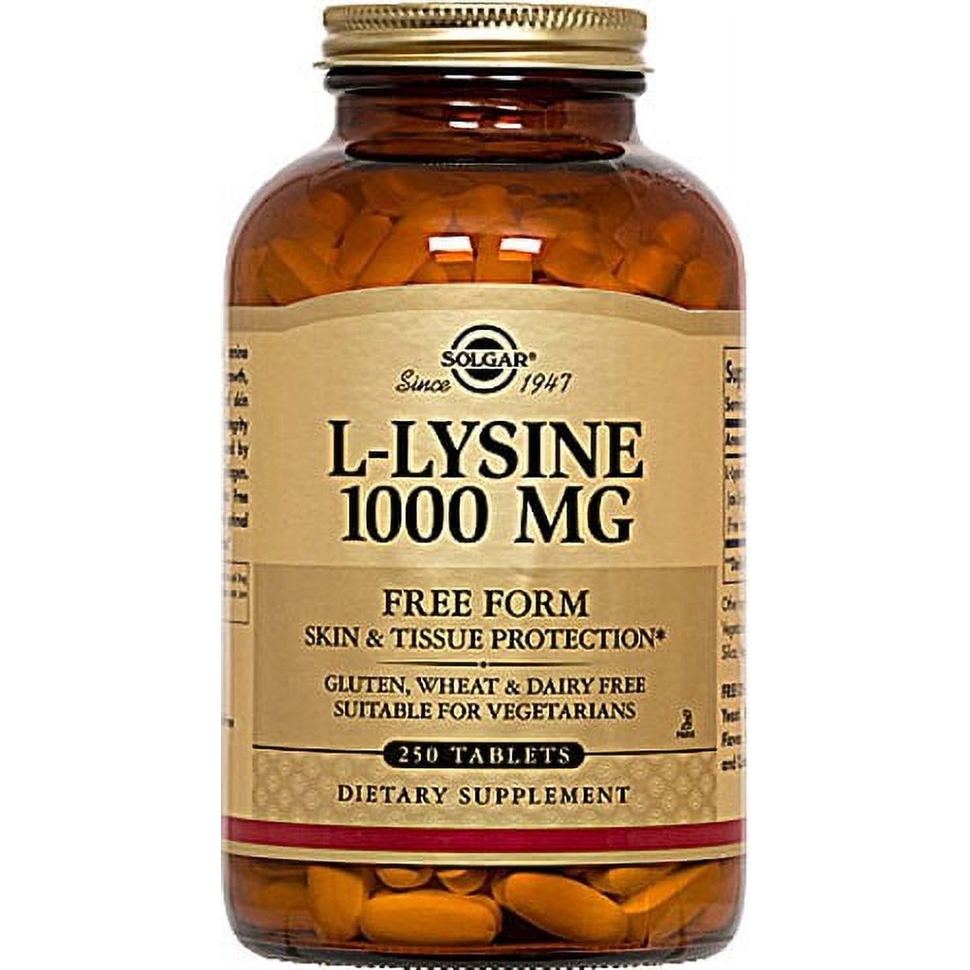 Solgar l-lysine tablets, 1000 mg, 250 ct