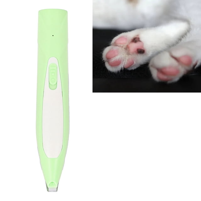 Electric Pet Hair Trimmer,LED Light Safety Electric Pet Grooming Clippers Anti Clipping Design Pet Foot Hair Trimmer Easy to Use Precise Trimming Dog Shaver Clippers for Cats Dogs