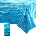 thumbnail image 7 of Ocean Waves Plastic Tablecloth Blue Water Print Table Cover Ocean Themed Decor for Beach Pool Birthday Party Decoration ,54*108inches, 7 of 7