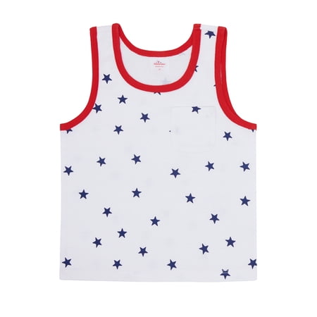 Way to Celebrate Toddler Boy Patriotic Americana Americana Tank, Sizes 12M-5T