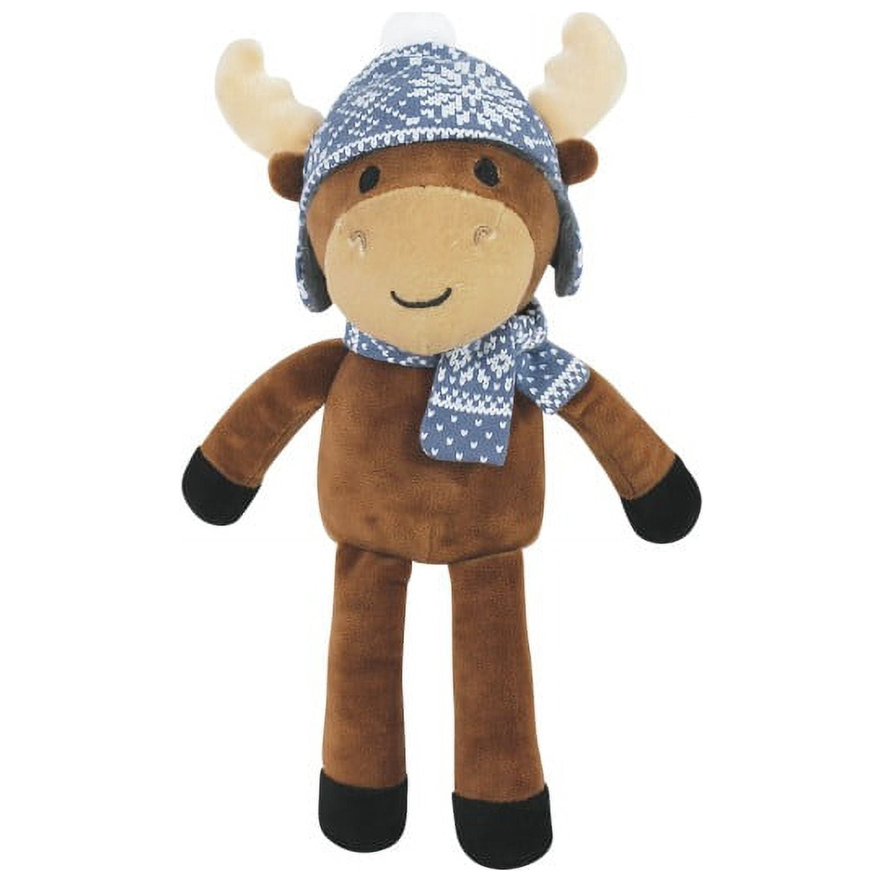 Hudson Baby Infant Boy Plush Bathrobe and Toy Set, Winter Moose, One Size