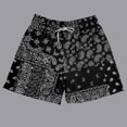 thumbnail image 2 of XFeng Men's 2 in 1 Swim Trunks, Print Board Shorts with Compression Liner, Quick Dry Beach Swim Shorts with Pockets, 2 of 4