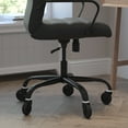 thumbnail image 4 of BizChair High Back Black LeatherSoft Executive Swivel Office Chair with Black Frame, Arms, and Transparent Roller Wheels, 4 of 9
