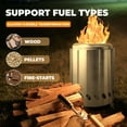 thumbnail image 2 of 8.5 Inch Tabletop Fire Pit with Stand, Stainless Steel Fire Pit for Camping, Outdoor & Patio- Wood Burning or Pellet Fueled Portable Bonfire,, 2 of 4
