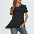 thumbnail image 7 of SUNBS T Shirts for Women Short Sleeve Crew Neck Plain Tee Casual Summer Top Women Blouses, 7 of 7