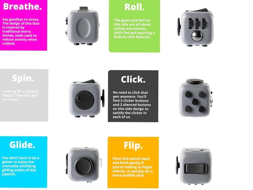 quiet fidget cube