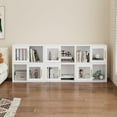 thumbnail image 7 of Superjoe Cube Storage Organizer with Acrylic Door, White Stackable Bookshelf, Modular Cubby Storage System, Cubby Organizer Wooden Display Shelf for Closet, Living Room, Bedroom, Apartment, Dorm, 7 of 7