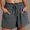 Dark Gray, variant on Olyvenn Fashion Linen Shorts for Women Summer Casual High Waisted Wide Leg Drawstring Beach Loose Shorts Comfy Fashion Outfits Army Green XXL