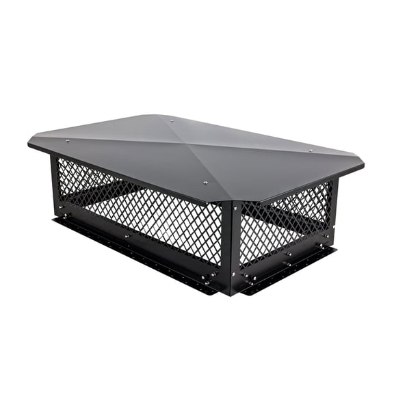 Cxforste Galvanized Steel Rectangular Adjustable Bottom Chimney Cap, 29" x 17"