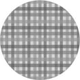 thumbnail image 1 of Ahgly Company Tapis Rond Lavable en Machine Intérieur Transitionnel Gris, 3 Pieds Rond, 1 of 7