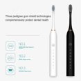 thumbnail image 5 of Nuevo cepillo de dientes eléctrico de 6 modos, cabezal de cepillo sónico para adultos, cepillo con temporizador, cargador USB, cepillos de dientes recargables, juego de cabezales de repuesto, 5 of 5