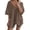 short sets 94#Brown, variant on WAYUTE Womens 2 Piece Outfits Oversized Oversized V Neck Short Sleeve T Shirt and Shorts Activewear Travel Baggy Matching Clothing