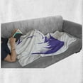 thumbnail image 6 of Hair Salon Soft Flannel Fleece Throw Blanket, Negative Effect of Woman with Short Messy Hair Monochrome Design, Cozy Plush for Indoor and Outdoor Use, 50" x 60", Violet and White, by Ambesonne, 6 of 6