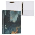 thumbnail image 3 of Cool Wolf on Mountain Hardcover 3 Ring Binder 1.5 inch Round Rings with Interior Pockets Binders Organizer Office School 2 Pack, 3 of 9