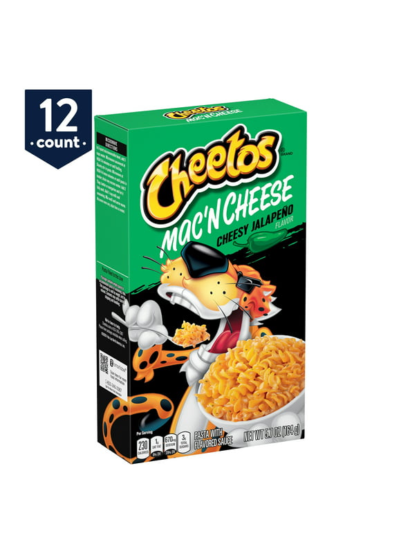 Cheetos Mac 'N Cheese, Cheesy Jalapeno Flavor, 5.7 oz Boxes, 12 Ct