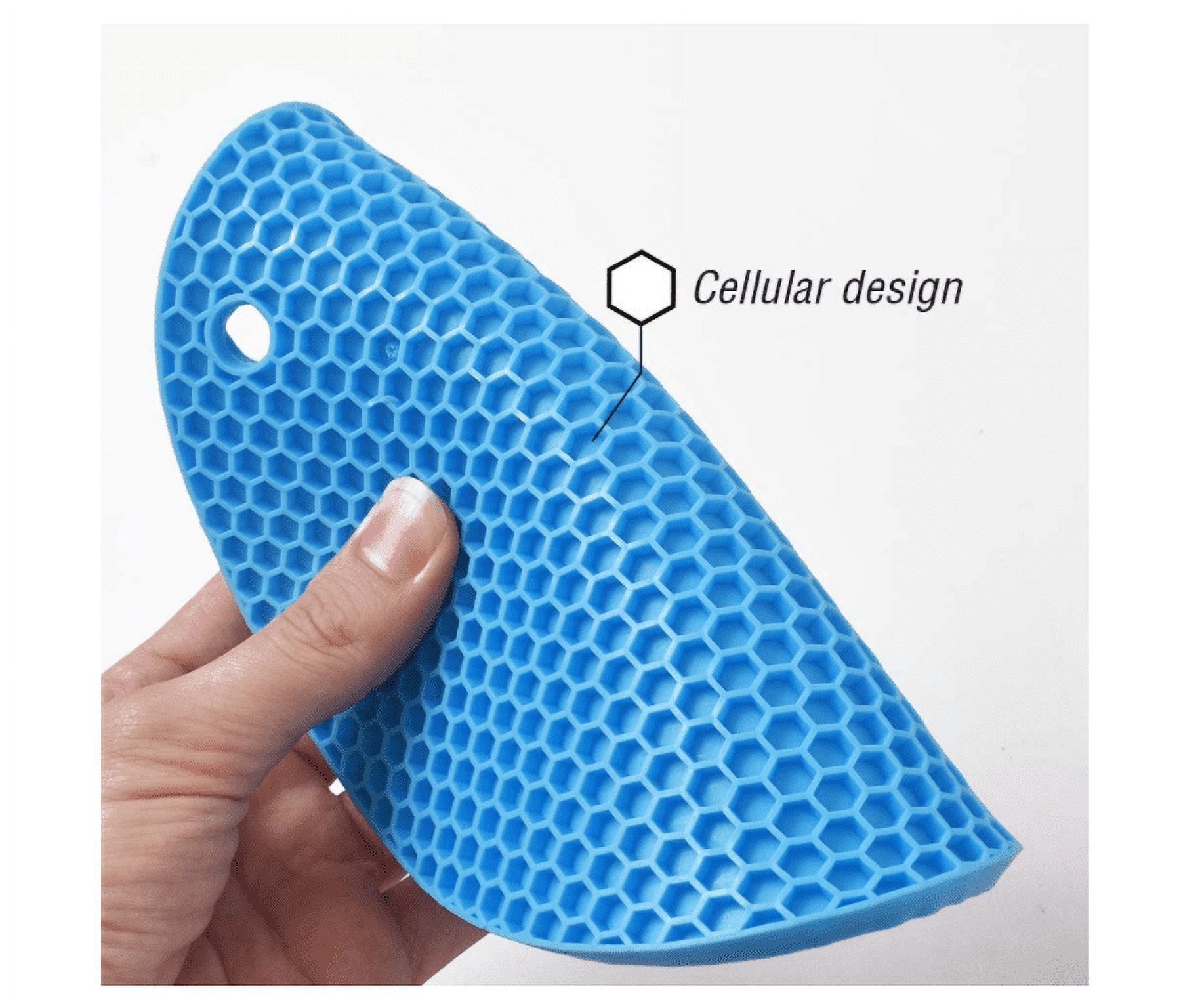 Multicolor Round Heat Resistant Silicone Hot Mat, Size: 17.5cm X 17.5cm X  0.8cm