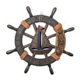 thumbnail image 3 of deevoka Boat Rudder Wall Art Decor,Decorative Nautical Wheel Prop Wooden Ship Steering Wheel Wall Sculpture for Bedroom Bar Farmhouse With Net 45xx4x45cm, 3 of 9