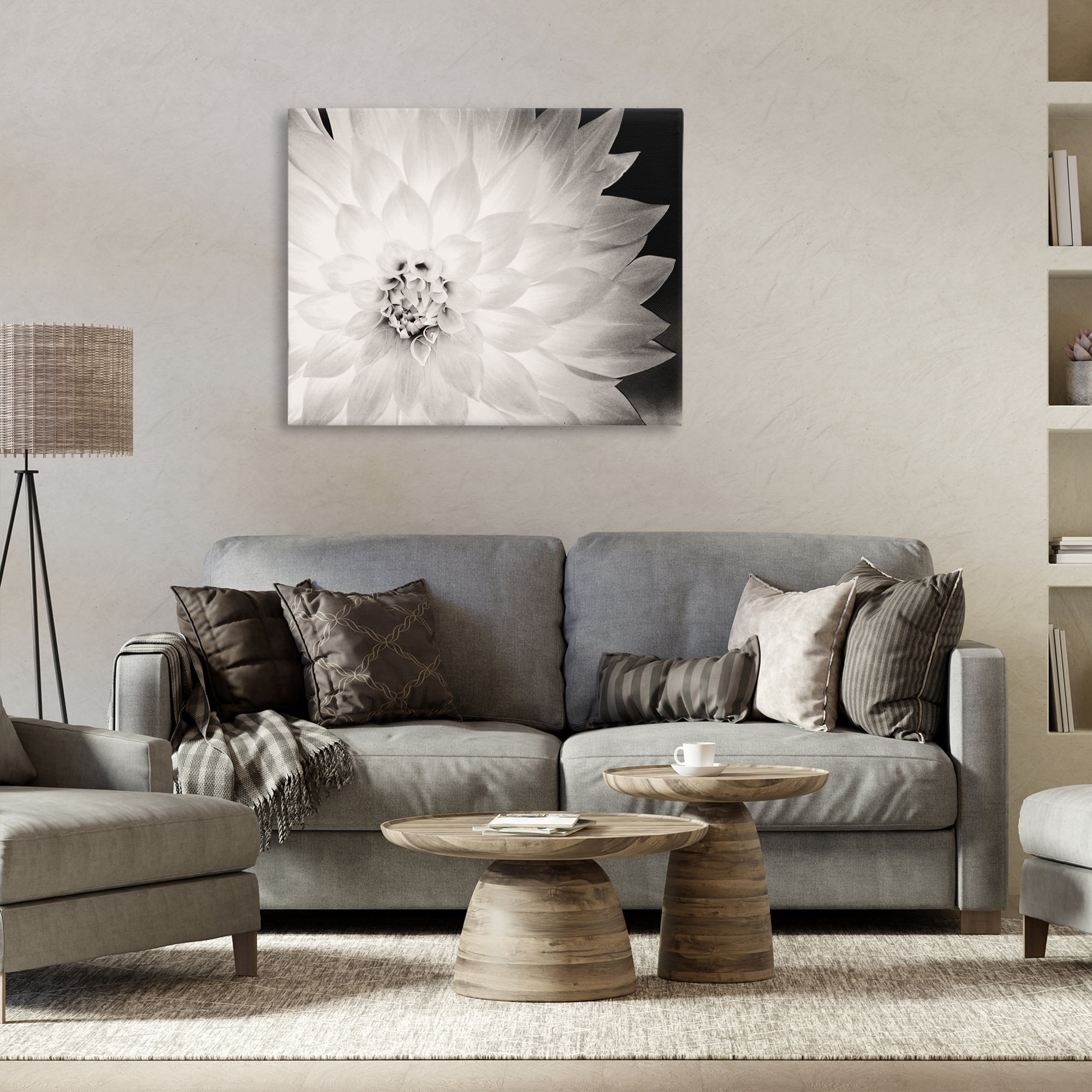 Stupell Industries Strong Dahlia Petals Botanical & Floral Photography Gallery Wrapped Canvas Art Print Wall Art, 40 x 30