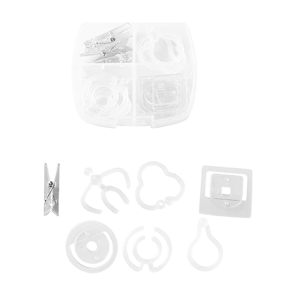 JAM Paper Small Office Clip Box, Clear, 16 Clips per Set, Sold Individually