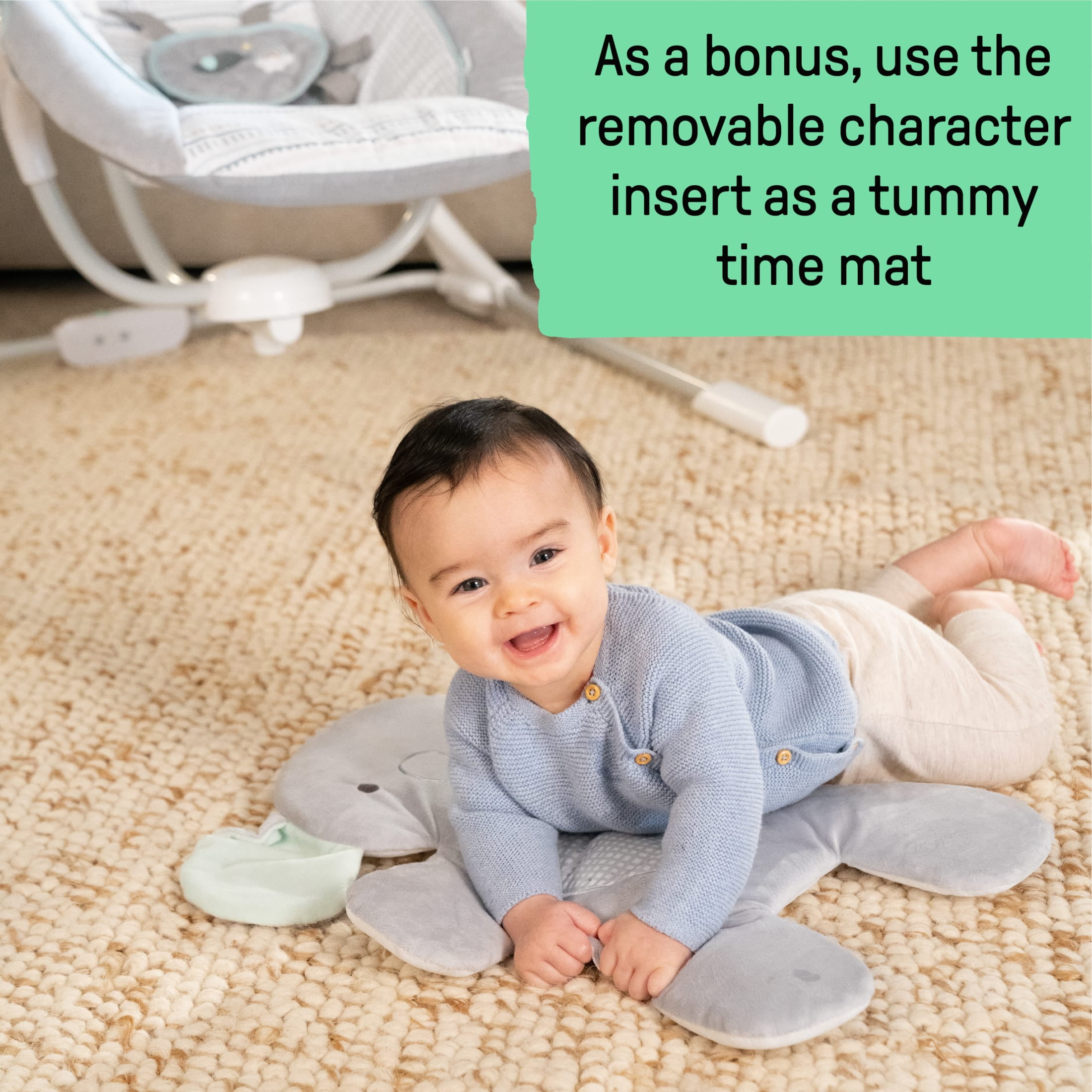 Free Shipping! Ingenuity Baby Swing Gray Motorized Vibrating