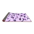 thumbnail image 2 of Ahgly Company Indoor Square Abstract Purple Modern Area Rugs, 4' Square, 2 of 4