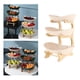 thumbnail image 4 of Plato de frutas con soporte de madera, estantes para pasteles, expositor, organizador, servidor de alimentos 3 niveles beige, 4 of 8