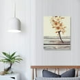 thumbnail image 4 of COMIO Canvas Art for Living Room Khaki Flower Wall Decor Painting and Brown Background Floral Print Pictures Artwork, 4 of 5
