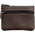 thumbnail image 1 of SHIQI-Coin Purse for Men,2 Zipper Leather Small Coin Wallet with Key Ring Soft Change Purse, 1 of 4