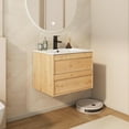 eclife 30" Floating Bathroom Vanity with Ceramic Integrated Sink Combo