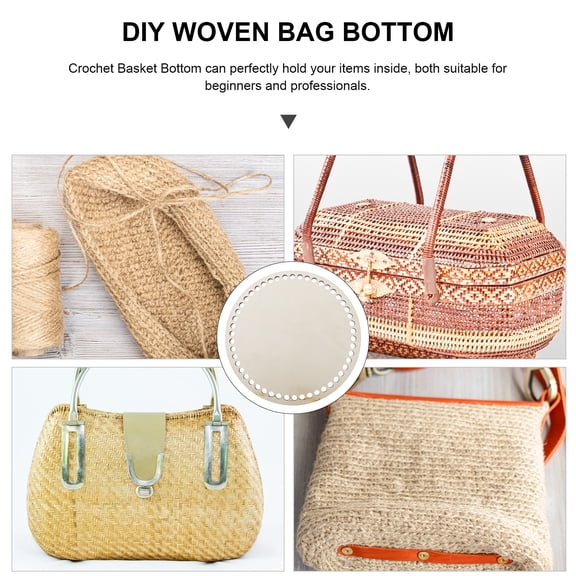 4 Pcs Natural Wooden Crochet Basket Bottoms for Basket Making, and