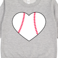 thumbnail image 3 of Inktastic Heart Shaped Baseball Toddler Sweatshirt, 3 of 4