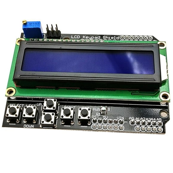 Retroiluminación Azul Del Tablero Del Escudo Del LCD LCD1602 Para El Robot Duemilanove Shamjiam Escudo del teclado LCD