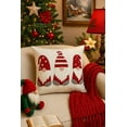 thumbnail image 4 of Fennco Styles Gold Velvet Christmas Throw Pillow Cover 18" X 18" - Refined Holly Berries Embroidered Cushion Case for Home, Winter Holidays Décor, and Special Occasion, 4 of 7