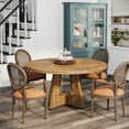 thumbnail image 3 of Round Dining Table for 4, 47 Inch Farmhouse Kitchen Table Small Dinner Table, 3 of 7