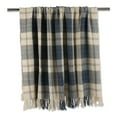 thumbnail image 2 of Contemporary Home Living 4' x 5' Blue and Beige Rectangular Essential Woven Plaid Throw, 2 of 7