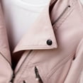 thumbnail image 6 of Jackets Womens Trendy Motorcycle Zipper Slim Fit Leather Cropped Lightweight Plus Size Fall Winter Women'S Coats,Pink,3XL, 6 of 9