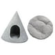 thumbnail image 5 of Tipi de fieltro para gatos, casa para gatos con cubierta, cueva triangular extraíble, cama para gatos de interior, para pícnic, interior y exterior, 5 of 10