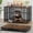 Rustic Brown, variant on POAO 31"Dog Crate Furniture Foldable, No Assembly Dog Kennel Indoor for Medium Dogs(20-35 lb), Dog Cage with Adjustable Bowls &Name Tag, End Table