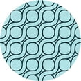 thumbnail image 1 of Ahgly Company Machine Washable Indoor Round Transitional Deep-Sea Green Area Rugs, 3' Round, 1 of 7