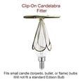 thumbnail image 5 of Home Concept Beige/Eggshell Striped Chandelier Clip-On Premium  Lampshade 3x5x4.5, 5 of 5