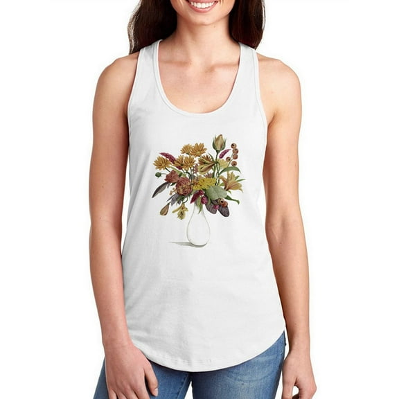 End Of Season Bouquet I Racerback Tank Women -Grace Popp Designs, Female XX-Large
