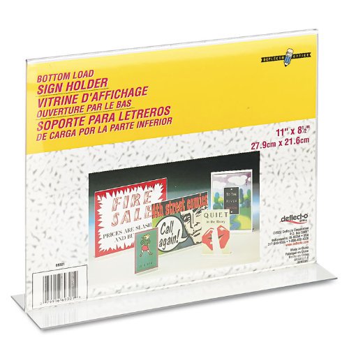 Classic Image StandUp DoubleSided Sign Holder, Plastic, 11 X 8 1/2