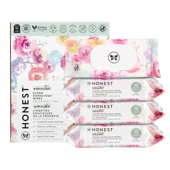 Toallitas para bebé multiusos sin fragancia The Honest Company, 288 unidades