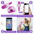 thumbnail image 2 of Karaoke Microphone for Kids, Toys for 3-12 Year Old Girls, Kids Microphone Girls Toys Bluetooth Microphone Birthday Gifts for 3 4 5 6 7 8 Years Old Girls Boys, 2 of 8