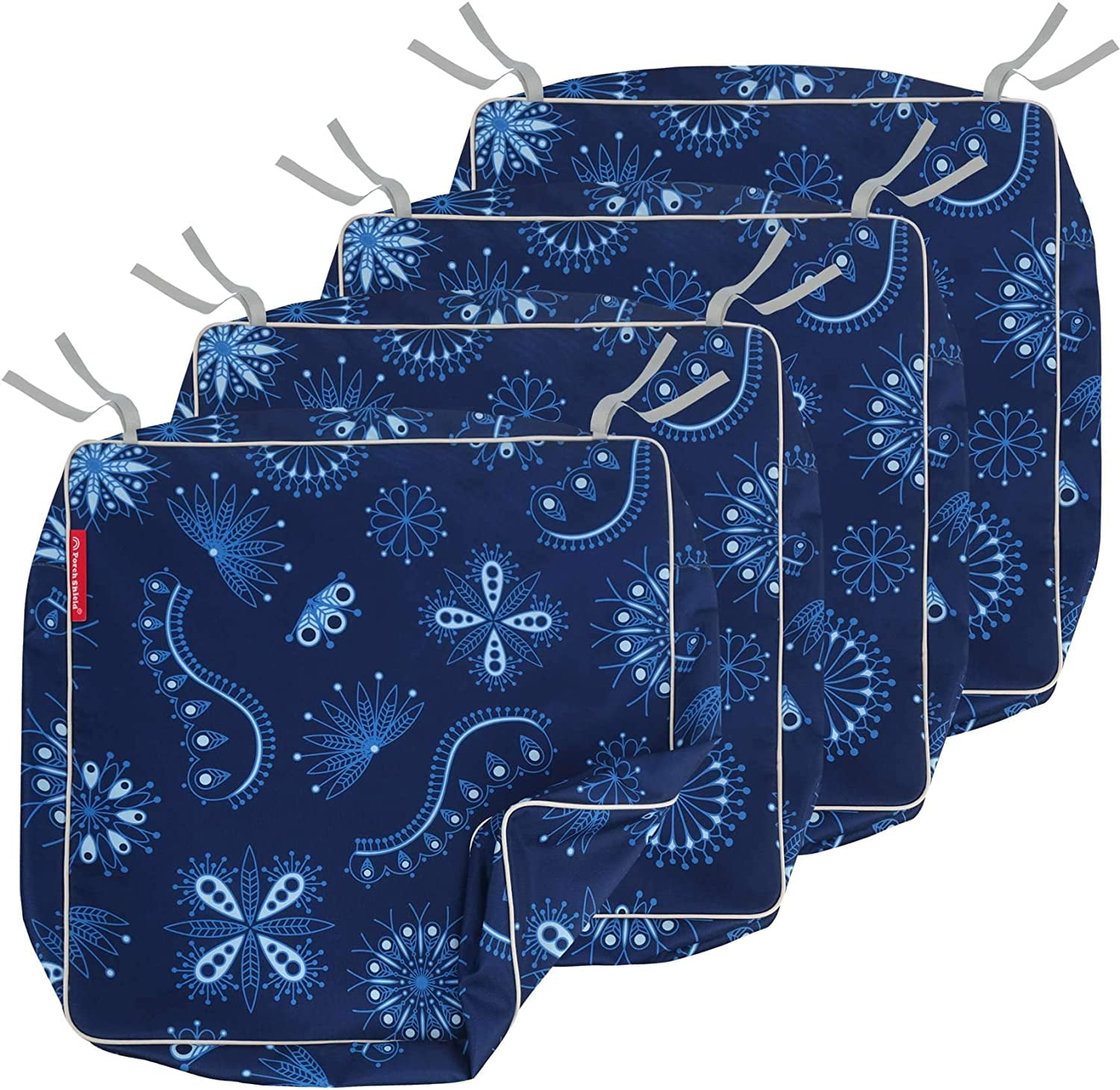 Patio Chair Seat Cushion Covers Set 4, Outdoor Waterproof Fade