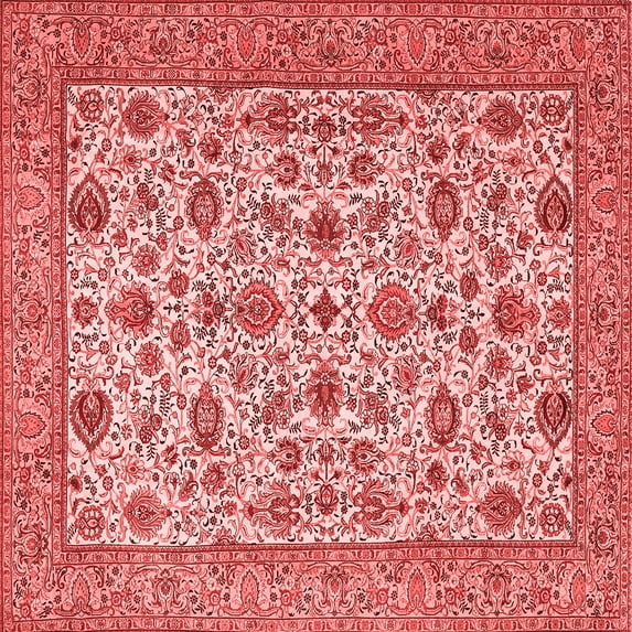 Ahgly Company Indoor Square Persian Red Traditional Area Rugs, 3' Square
