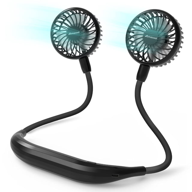 Ventilador de cuello AMACOOL funciona con pilas negro