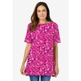 thumbnail image 6 of Woman Within Plus Size Perfect Printed Short-Sleeve Boatneck Tunic, 6 of 6