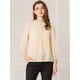 thumbnail image 4 of INSPIRE CHIC Blusa Panel De Encaje Cuello Simulacro Mangas 3/4 Para Mujer Beige XL, 4 of 6
